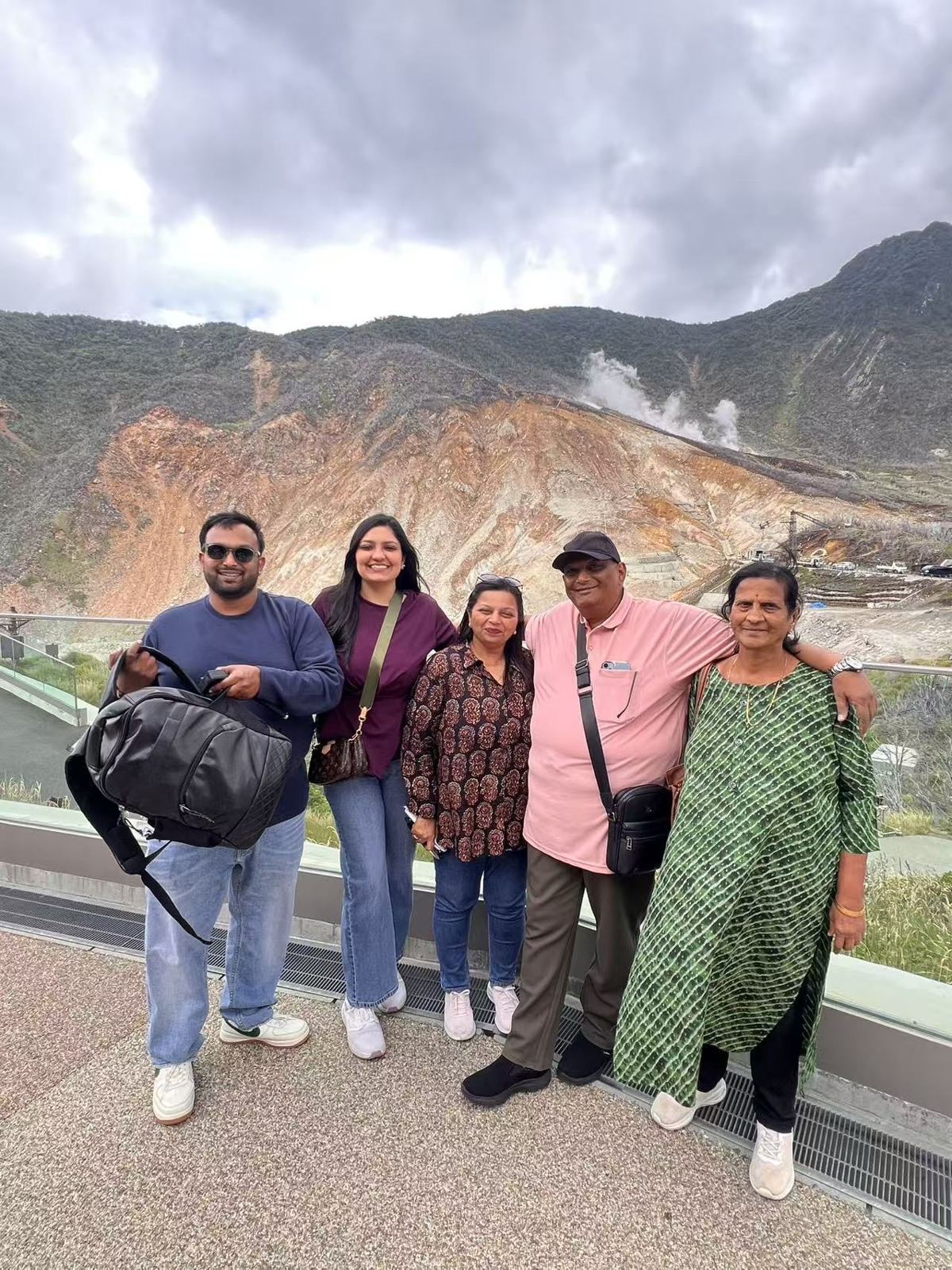 Guests at Owakudani volcanic valley, Hakone